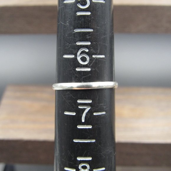 Size 6.5 Sterling Silver Simple Rose Band Ring - Picture 4 of 6